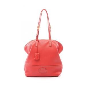 FENDI Red Leather Shoulder Bag